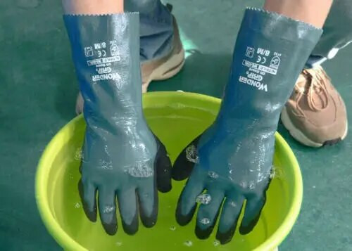 Wonder Grip WG-528L Zaštitne rukavice s dugačkom cijevi otporne na ulje, otporne na posjekotine, vodootporne rukavice