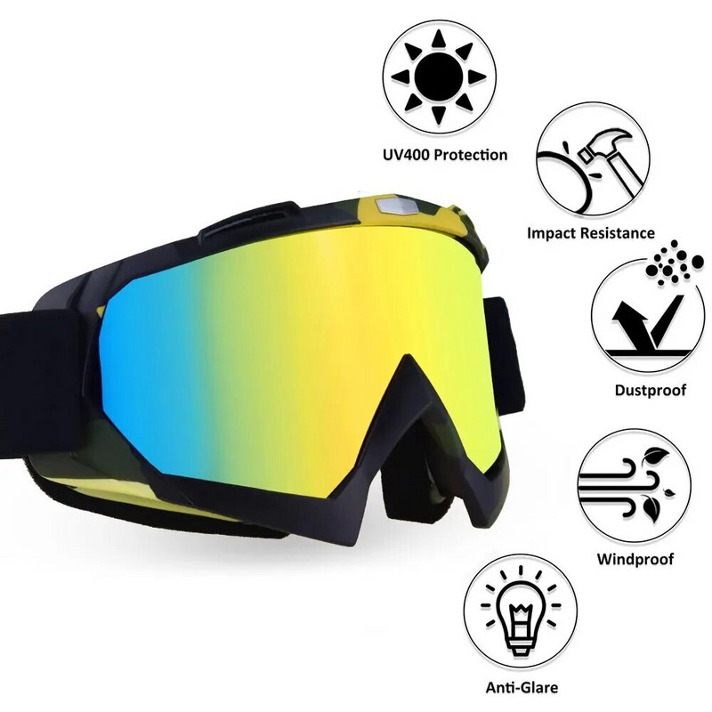 Vintage MTB κράνος γυαλιά αντιανεμική μάσκα μοτοσικλέτας γυαλιά για σκι γυαλιά για snowboard Γυαλιά ηλίου ιππασίας