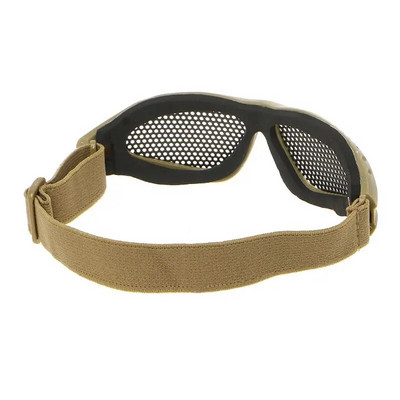 Taktiskais motocikls Airsoft acu aizsardzības brilles pret miglas siets metāla brilles regulējama galvas siksna rotect smiltīm un kukaiņiem