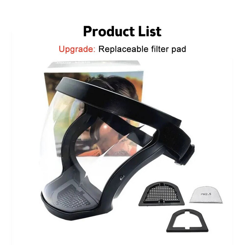 Kaitsev näomask uduvastane Täisnäokaitse Plastikust läbipaistev kaitseprillid Tööks kaitsev umbrohu lihvimine