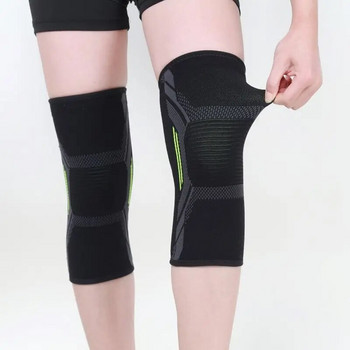 Високоеластични плетени наколенки Силиконови нехлъзгащи се чорапи Спортен йога протектор за наколенки Спортен протектор за наколенки на открито