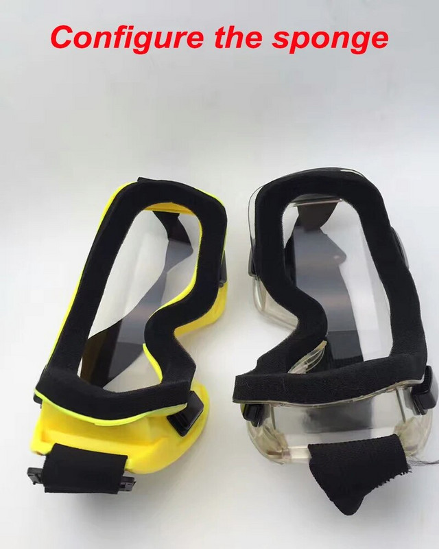 Πλαίσιο σφουγγαριού Προμήθειες ασφαλείας Προστασία ματιών Καθαρά προστατευτικά γυαλιά άνεμος και σκόνη Αντιθαμβωτικό εργαστήριο Χρήση προστατευτικών γυαλιών