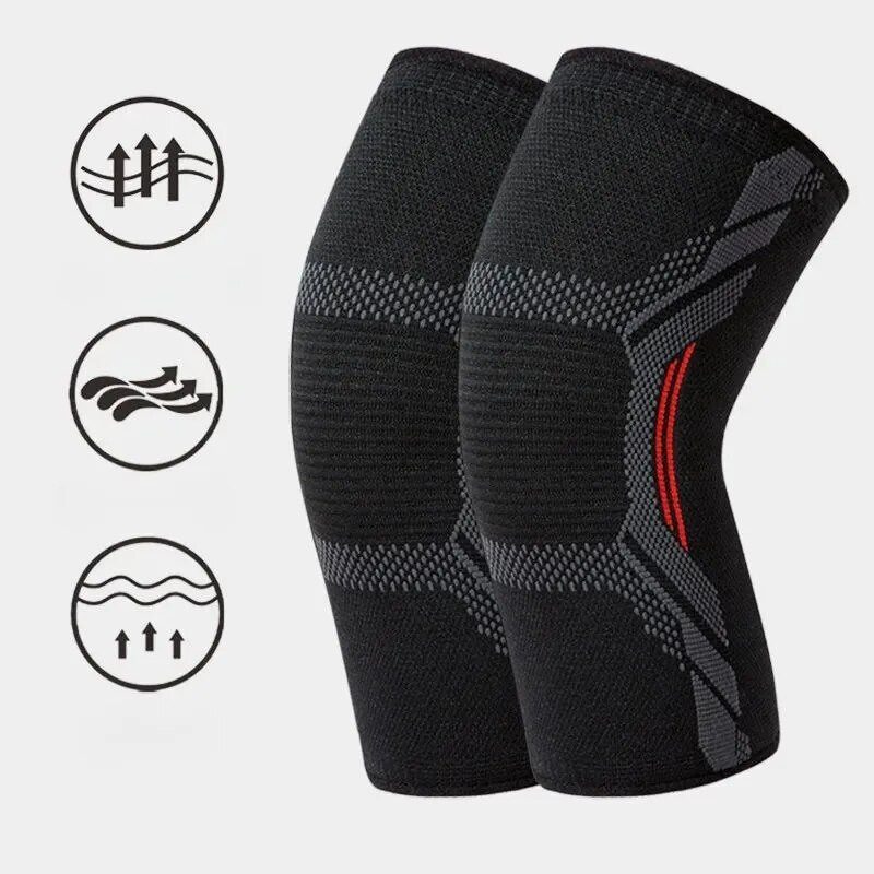 Μονό μαξιλαράκι γονάτου πλεκτό νάιλον αθλητική ιππασία προστατευτικός εξοπλισμός τρεξίματος μπάσκετ σχοινάκι παράκαμψης ζεστά κρύα ανθεκτικά μαξιλάρια ποδιών