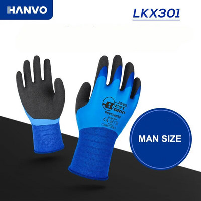 Wonder Grip WG-318 Ohutus Veekindlad Töökindad Naiste Meeste Töökindad Topeltkattega nailonkindad Mugav lateksvaht