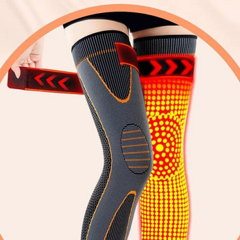 1 чифт компресионни наколенки Поддръжка Lengthen Stripe Спортен ръкав Артрит Протектор за болки в ставите Еластичен наколенник Скоба Волейбол