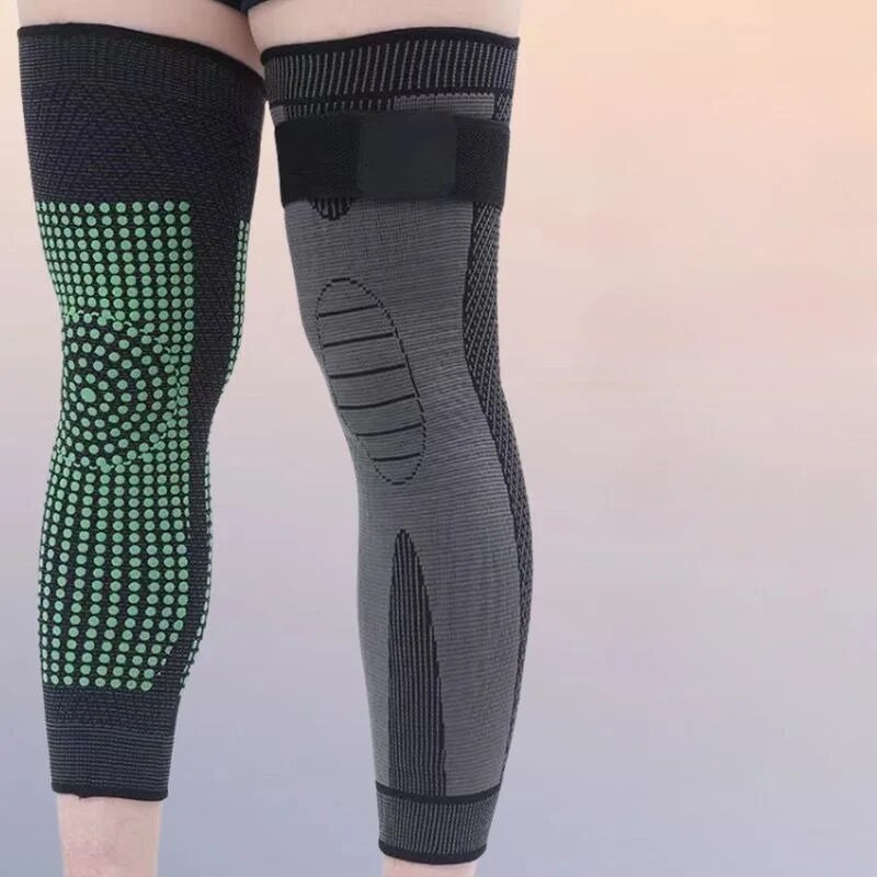 1 ζεύγος μαξιλαράκια γονάτων με συμπίεση μακρυά Αθλητικό μανίκι αρθρίτιδας Προστατευτικό για τον πόνο των αρθρώσεων Ελαστικό επιγονατιδικό στήριγμα βόλεϊ