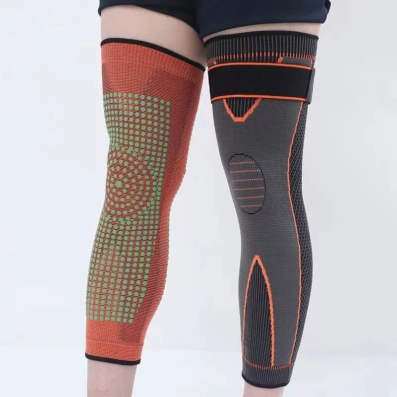 1 ζεύγος μαξιλαράκια γονάτων με συμπίεση μακρυά Αθλητικό μανίκι αρθρίτιδας Προστατευτικό για τον πόνο των αρθρώσεων Ελαστικό επιγονατιδικό στήριγμα βόλεϊ