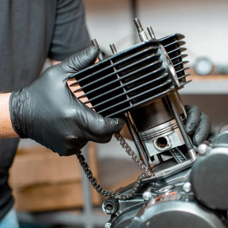 Γάντια νιτριλίου Αδιάβροχα γάντια εργασίας GMG Πυκνά μαύρα γάντια νιτριλίου για μηχανικά χημικά γάντια μιας χρήσης τροφίμων