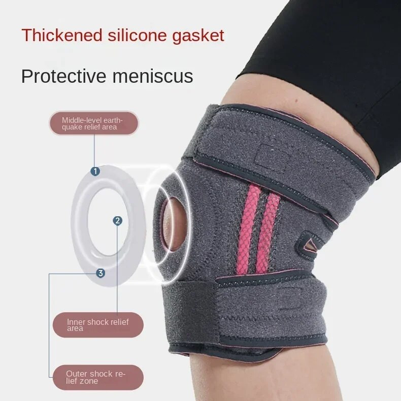 Αθλητικά μαξιλαράκια γονάτων με ιμάντα πίεσης Μπάσκετ ιππασία υπαίθρια αναρρίχηση μηνίσκος άρθρωση επιγονατίδων Επιγονατίδες για τρέξιμο που αναπνέουν