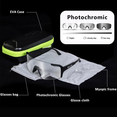 BOLLFO Photochromic Cycling Ανδρικά Γυαλιά Εξωτερικού TR90 Road Cycling MTB Bicycles Glasses UV400 Photochromic Bicycle Ανδρικά γυαλιά