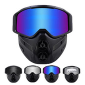 Szélálló motoros maszk szemüveg UV400 védő szilikon pántos sisak kompatibilis téli védő arcmaszk motocross szemüveg