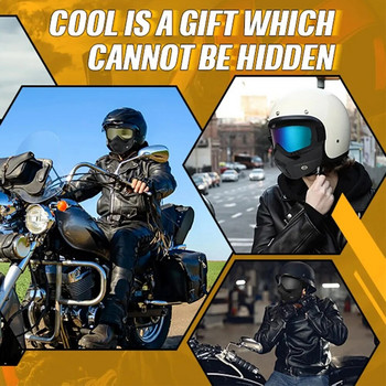 Αντιανεμική μάσκα μοτοσικλέτας γυαλιά UV400 Protect κράνος με ιμάντα σιλικόνης Συμβατή χειμερινή προστατευτική μάσκα προσώπου γυαλιά Motocross