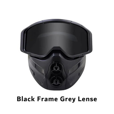 Szélálló motoros maszk szemüveg UV400 védő szilikon pántos sisak kompatibilis téli védő arcmaszk motocross szemüveg