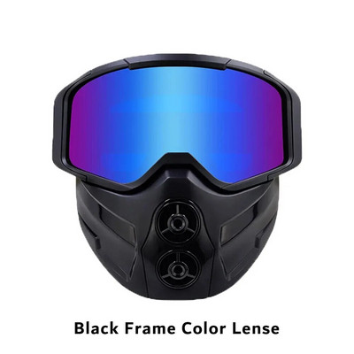 Szélálló motoros maszk szemüveg UV400 védő szilikon pántos sisak kompatibilis téli védő arcmaszk motocross szemüveg