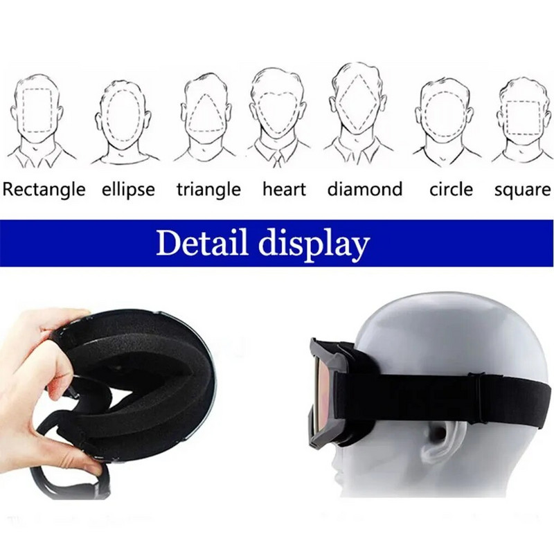 Szélálló motoros maszk szemüveg UV400 védő szilikon pántos sisak kompatibilis téli védő arcmaszk motocross szemüveg