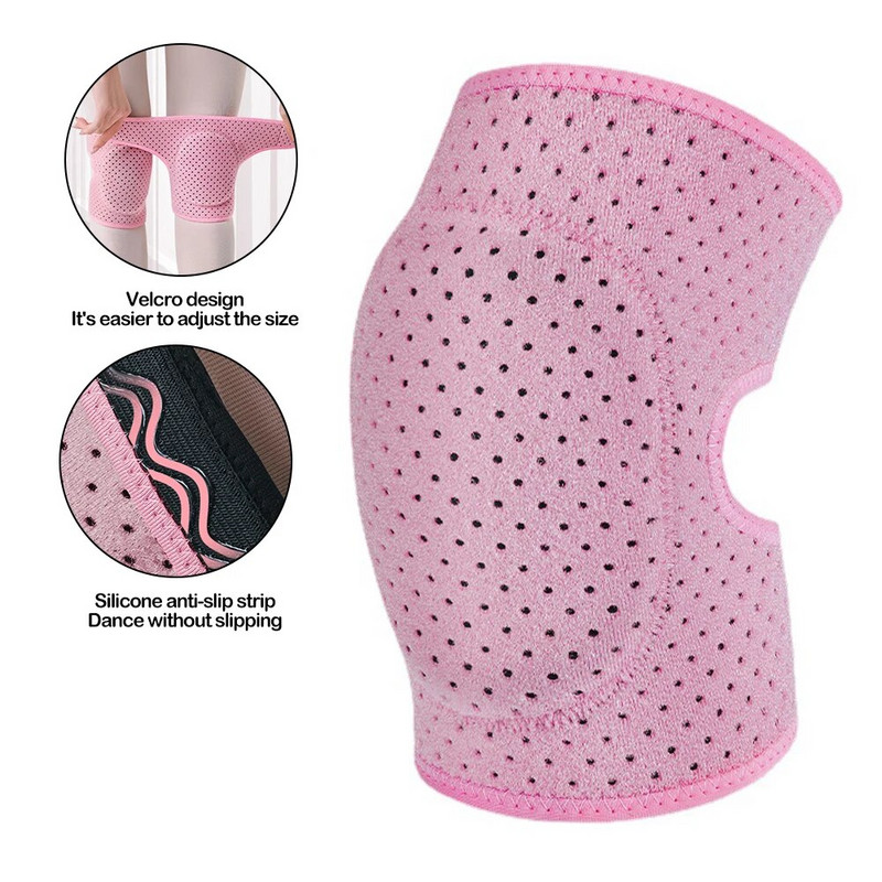 1 чифт дамски детски наколенки танцова йога тенис опора за коленете скоба спортна фитнес зала наколенки детска тренировка подплатена гъба защита на коленете