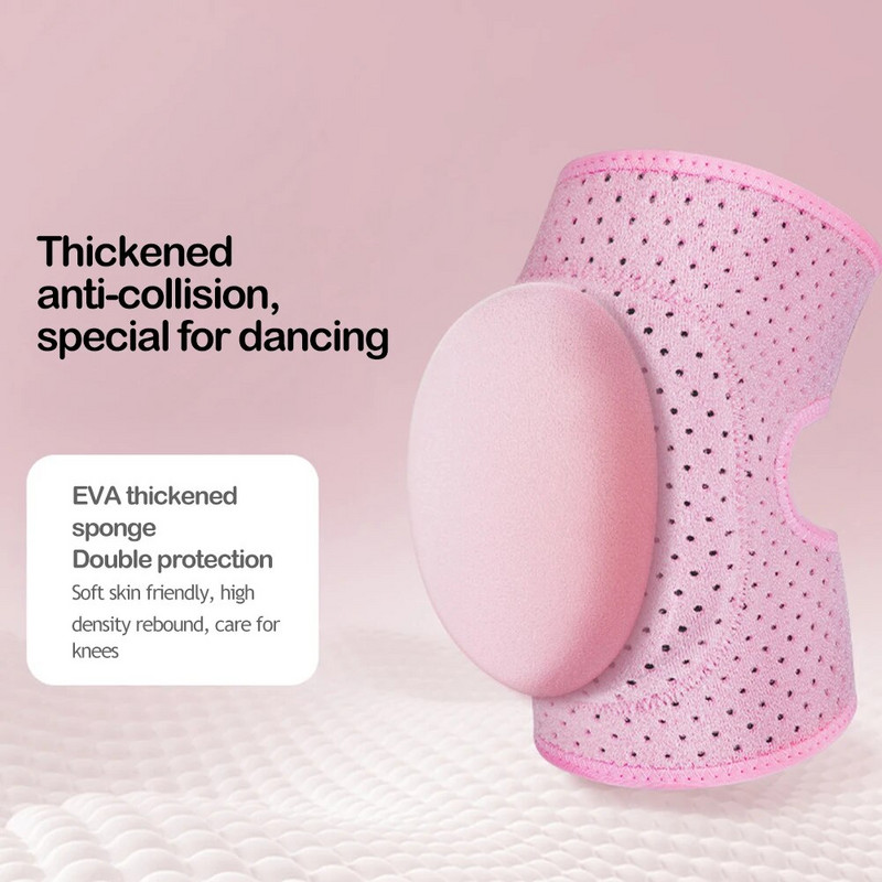 1 чифт дамски детски наколенки танцова йога тенис опора за коленете скоба спортна фитнес зала наколенки детска тренировка подплатена гъба защита на коленете