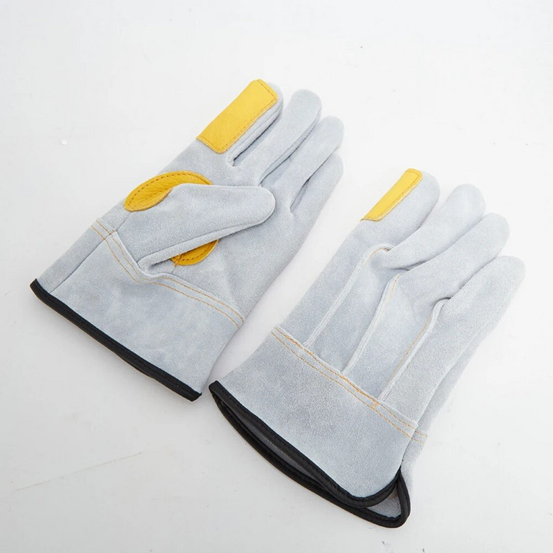 Χοντρό δέρμα αγελάδας γάντια εργασίας κηπευτικών συγκόλλησης κτίριο πυροσβεστική γραμμή μαλακό και άνετο