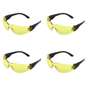4X жълти прозрачни стъкла Защитни очила за спорт на закрито на открито