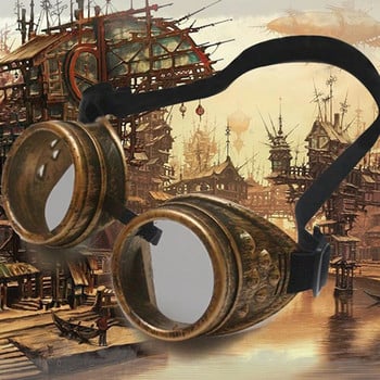 Νέα Steampunk Goggles Welding Vintage Style Punk Γυαλιά Μόδας Γυαλιά ηλίου Παιχνίδι Ρόλου Πέντε έγχρωμοι φακοί Retro Craftsmanship