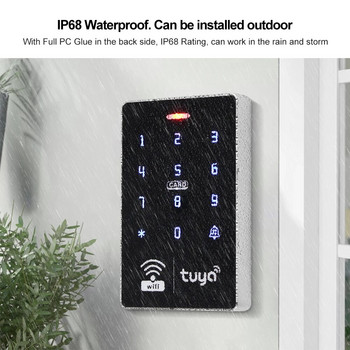 Πληκτρολόγιο WiFi Tuya Door Access Control IP68 Αδιάβροχο RFID Controller Keyboard Reader Touch Door Opener APP Remote Unlock WG26/34