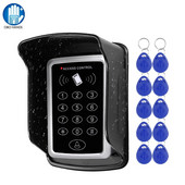 RFID tastatūras tastatūras piekļuves kontroles sistēma ūdensnecaurlaidīgs vāks āra 10gab EM4100/TK4100 atslēgu piekariņu durvju atvērējs mājas bloķēšanas sistēmai