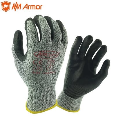 4 páry ochranných pracovných rukavíc odolných voči porezaniu, úroveň porezania 5, vysoko kvalitné rukavice so štandardom CE proti porezaniu