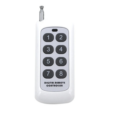 Universāls RF 433MHz bezvadu mācību koda digitālais tālvadības pults raidītājs 1/2/3/4/6/8 pogai 2262/EV1527