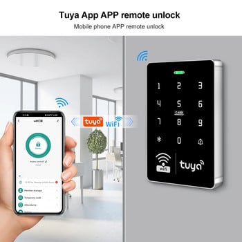 WiFi Tuya RFID контрол на достъпа клавиатура мобилно приложение дистанционно управление отключване система за отваряне на брава 13.56MHz IP68 водоустойчива външна