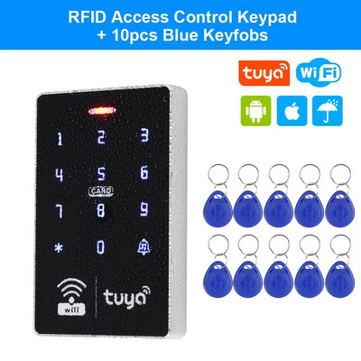 „WiFi Tuya“ RFID prieigos valdymo klaviatūra „Mobile APP“ nuotolinio valdymo pulto atrakinimo durų užrakto atidarymo sistema 13,56 MHz IP68, atspari vandeniui lauke