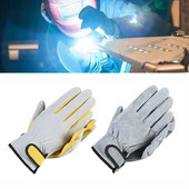 Keevituskindad Kuumakindlad Leegiaeglustavad Nahast Töökindad Hallid Kollased Lõikevastased Ahju Kamina Keevitustarvikud