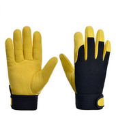 1 Pair Δερμάτινα γάντια Pigskin Wear Resistant Driving Working Repair Safe Gloves