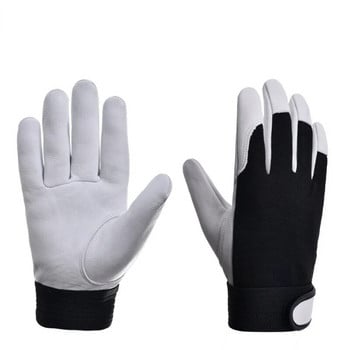 1 Pair Δερμάτινα γάντια Pigskin Wear Resistant Driving Working Repair Safe Gloves