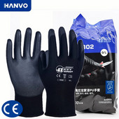 10 ζεύγη PU Nitrile Safety Gloves Nylon βαμβακερά γάντια εργασίας Γάντια με επικάλυψη παλάμης Μηχανικά γάντια εργασίας CE EN388