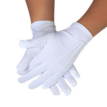 1 чифт три силни бели трудова застраховка Тънки етикетни приемни Wenwan Circling Parade Military Security Performance Gloves