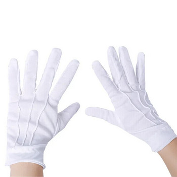 1 чифт три силни бели трудова застраховка Тънки етикетни приемни Wenwan Circling Parade Military Security Performance Gloves