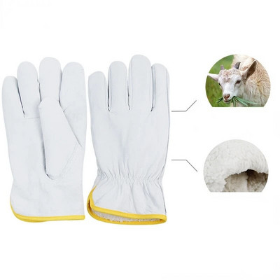 Γάντια εργασίας Χονδρική Sheepskin Sports Safety Protective Gloves Anti-scald Wear-resistant Driving Grinding Welding
