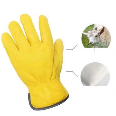 Γάντια εργασίας Χονδρική Sheepskin Sports Safety Protective Gloves Anti-scald Wear-resistant Driving Grinding Welding