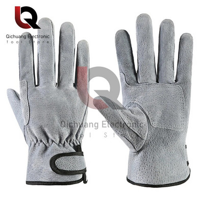 1 paar elektrilisi nahast keevituskindaid keevituskindad kuumakindlad turvakaitse ohutus töökindad keevitajale