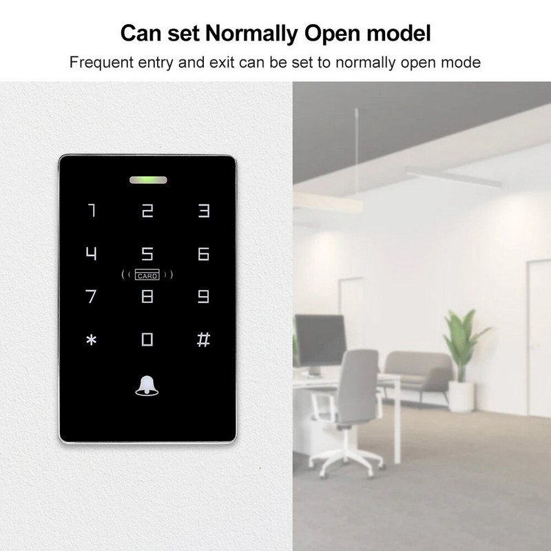 NFC Backlight Touch Dual Frequency 125KHz + 13,56MHz RFID Access Control Keypad Κλείδωμα ανοιχτήρι πόρτας Έξοδος WG IP68 Αδιάβροχο