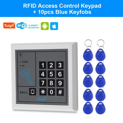 Πληκτρολόγιο ελέγχου πρόσβασης WiFi Tuya 125KHz RFID Αυτόνομος ελεγκτής πρόσβασης Σύστημα ανοίγματος πόρτας WG26 Αναγνώστης καρτών Smart APP Ξεκλείδωμα
