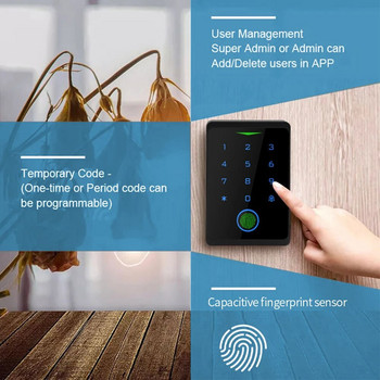 Wsdcam Έλεγχος πρόσβασης πόρτας WIFI Tuya Έξυπνος ελεγκτής πληκτρολογίου RFID Αδιάβροχο δακτυλικό αποτύπωμα Κλείδωμα με κωδικό πρόσβασης APP Remote Unlock