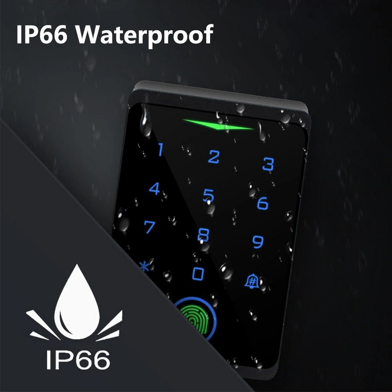 Wsdcam WIFI durų prieigos valdiklis Tuya Smart RFID klaviatūros valdiklis vandeniui atsparus pirštų atspaudų slaptažodžio užraktas APP nuotolinio atrakinimo