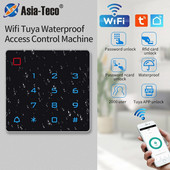 WIFI Tuya Smart App Door Access Control digitaalne integreeritud klaviatuur RFID 125Khz IP67 veekindel taustvalgustusega kaardilugeja Wiegandi sisend