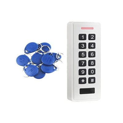 Veekindel iseseisev juurdepääsukontroll väravaavaja sõrmejäljega ukseklaviatuur valge ABS-i RFID-lugeja