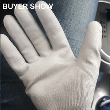 12 ζεύγη Γάντια εργασίας με προστατευτική επίστρωση PU Γάντια εργασίας με επικάλυψη παλάμης Μηχανικά γάντια εργασίας με πιστοποίηση CE EN388 4131X
