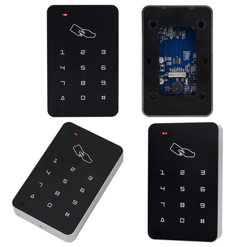 Atnaujinta RFID prieigos valdymo klaviatūra vandeniui atsparus lauko dangtelis 125KHz kortelių skaitytuvas 10vnt EM4100 raktų pultai, skirti durų užrakto sistemai