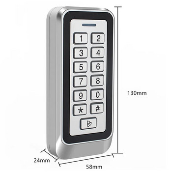 Οπίσθιος φωτισμός RFID Metal Door Access Control Reader 1000 User 125KHz EM Card Keypad IP67 Waterproof Code Door Lock