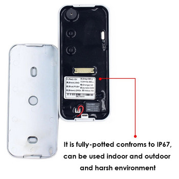 Подсветка RFID метална врата Четец за контрол на достъпа 1000 потребители 125KHz EM карта Клавиатура IP67 Водоустойчива кодова брава