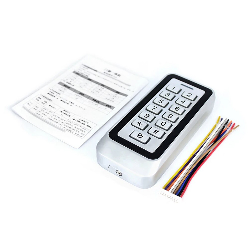 Οπίσθιος φωτισμός RFID Metal Door Access Control Reader 1000 User 125KHz EM Card Keypad IP67 Waterproof Code Door Lock